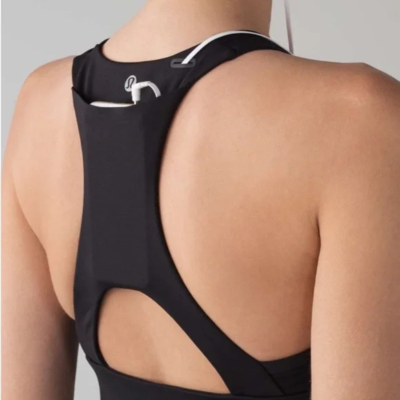 Lululemon Racerback Final Lap Tank Top Black Sleeveless  Size 10 - Picture 4 of 12